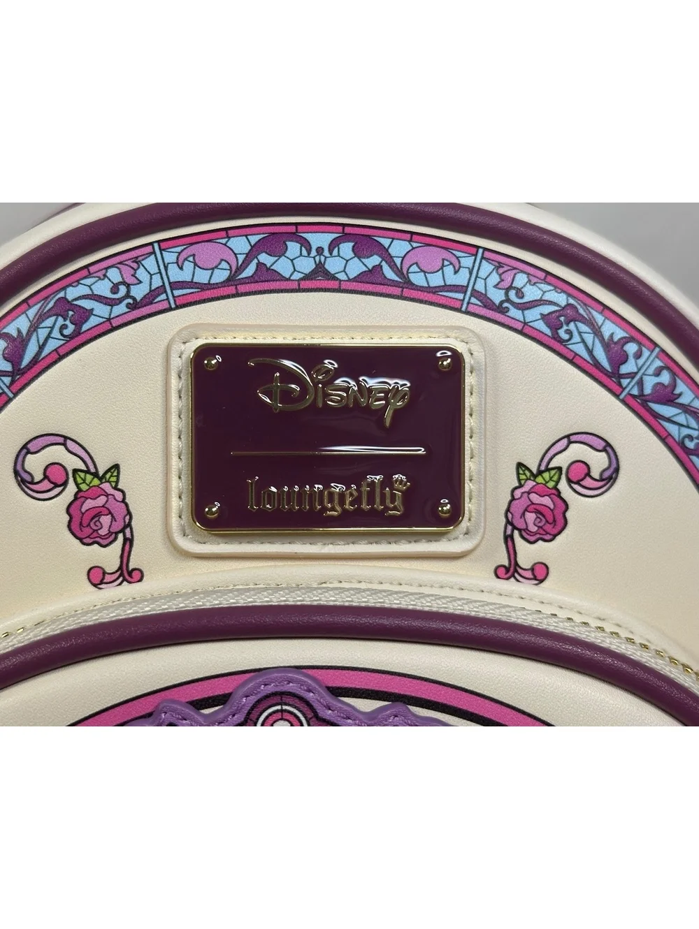 Loungefly Disney Beauty and the Beast Belle Stained Glass Mini Backpack